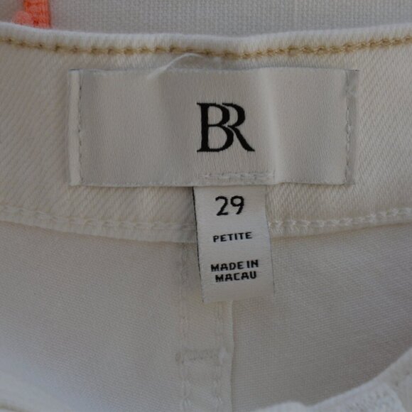 Banana Republic High Rise Boot Cut Crop White Jeans Sz 29 - Picture 4 of 10